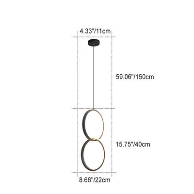 Moderne minimalistische runde Eisen-Acryl-LED-Kronleuchter für das Schlafzimmer 