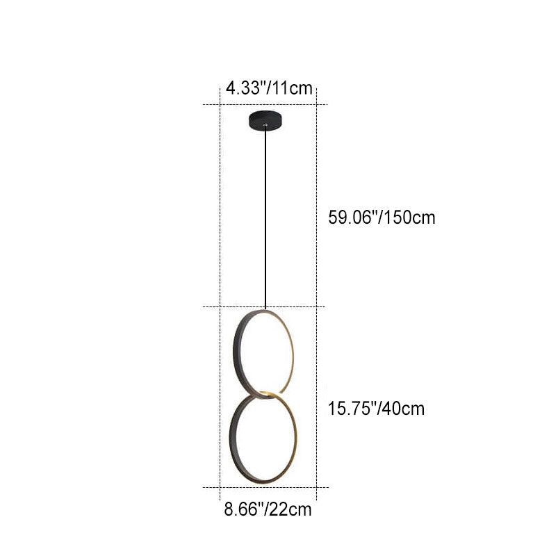 Moderne minimalistische runde Eisen-Acryl-LED-Kronleuchter für das Schlafzimmer 