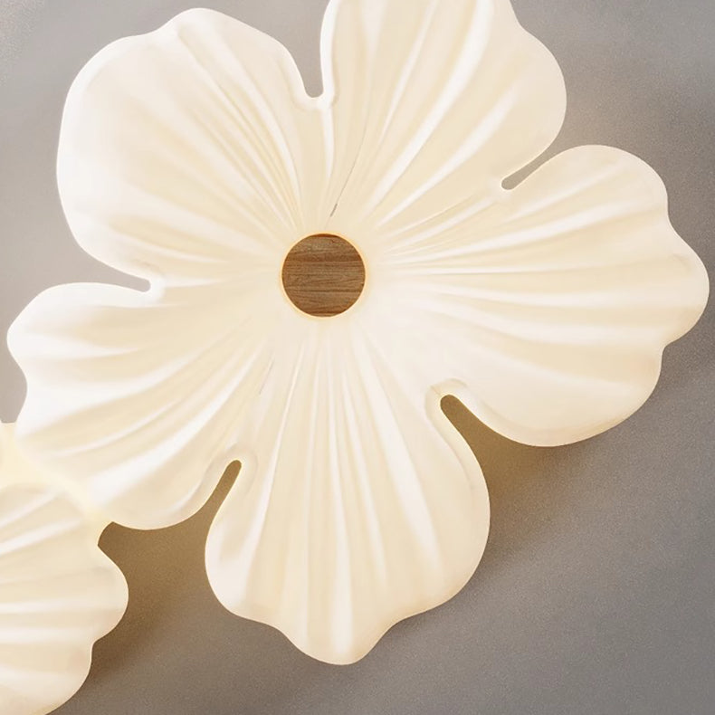 Plafonnier LED en fer et acrylique Art Déco moderne en forme de fleur pour salon 