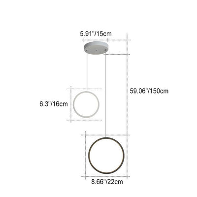 Moderne minimalistische runde Eisen-Acryl-LED-Kronleuchter für das Schlafzimmer 