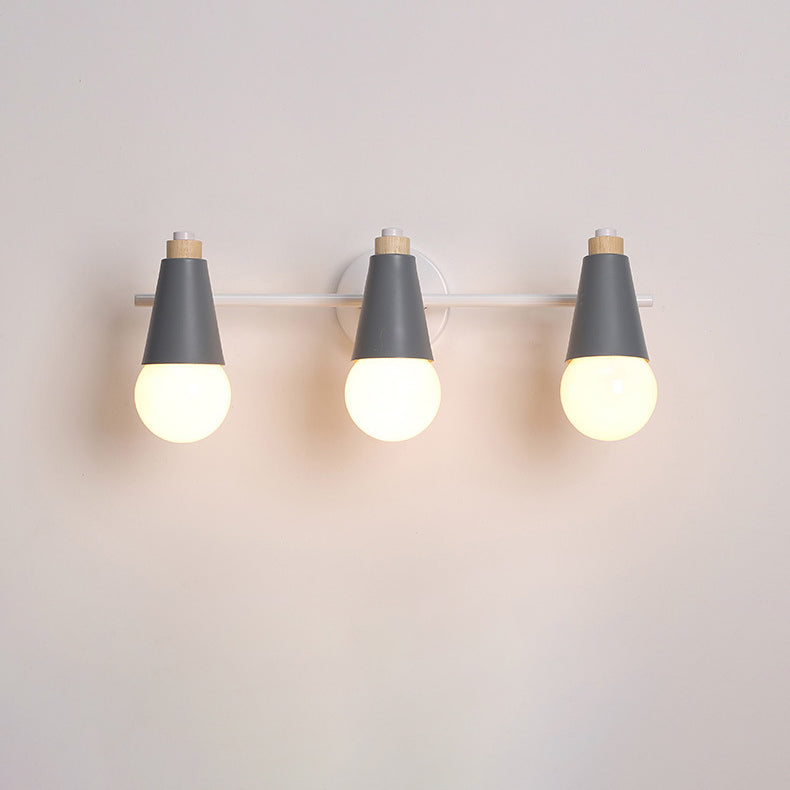 Moderne Einfachheit Holz Eisen Horn Kegel 1/2/3 Licht Wand Leuchte Lampe Für Nacht 