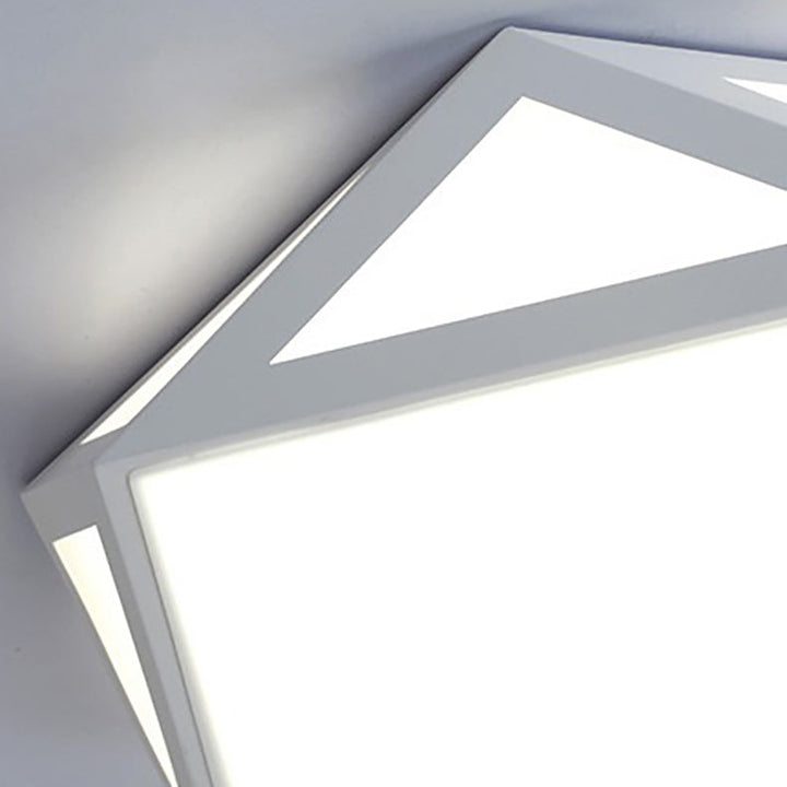 Plafonnier LED avec abat-jour acrylique ajouré et diamant de simplicité moderne pour salon 