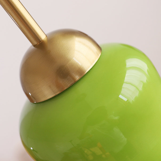 Moderne bunte Glas-Kürbis-Schirm 1-Licht Pendelleuchte 