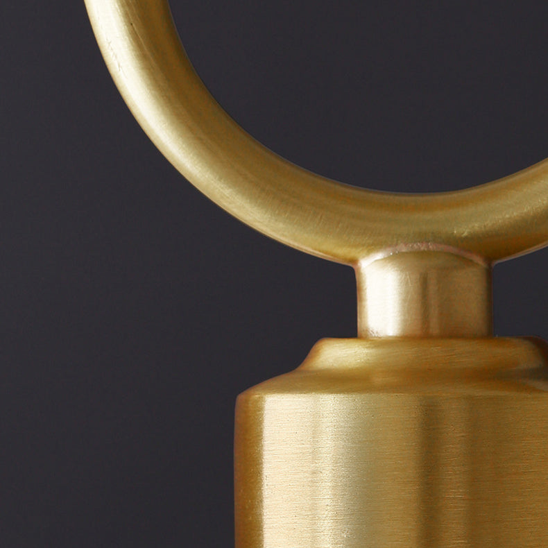 Moderne Luxus Gold Finish Rahmen geometrische Glas Schatten 1-Licht Pendelleuchte für Schlafzimmer 