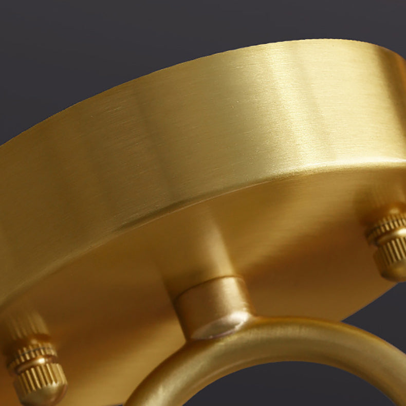Moderne Luxus Gold Finish Rahmen geometrische Glas Schatten 1-Licht Pendelleuchte für Schlafzimmer 