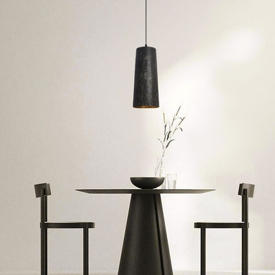 Industrial Japanese Simple Steel Cylinder 1-Light Pendant Light