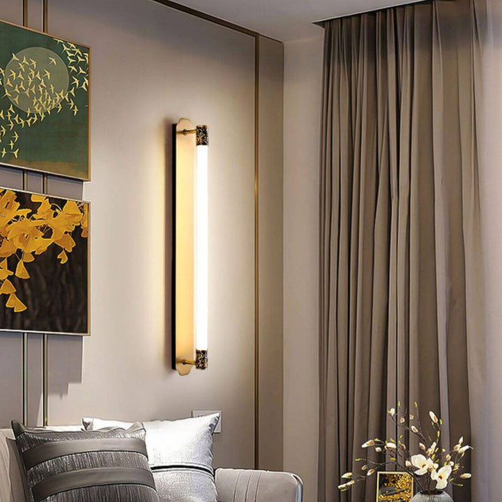 Lámpara Aplique de Pared LED de Tira Recta de Cobre Minimalista Moderna 
