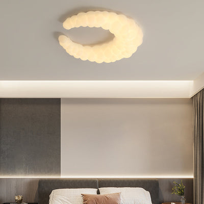 Moderna Minimalista Media Luna PE Hierro LED Luz de Techo Empotrada para Dormitorio 