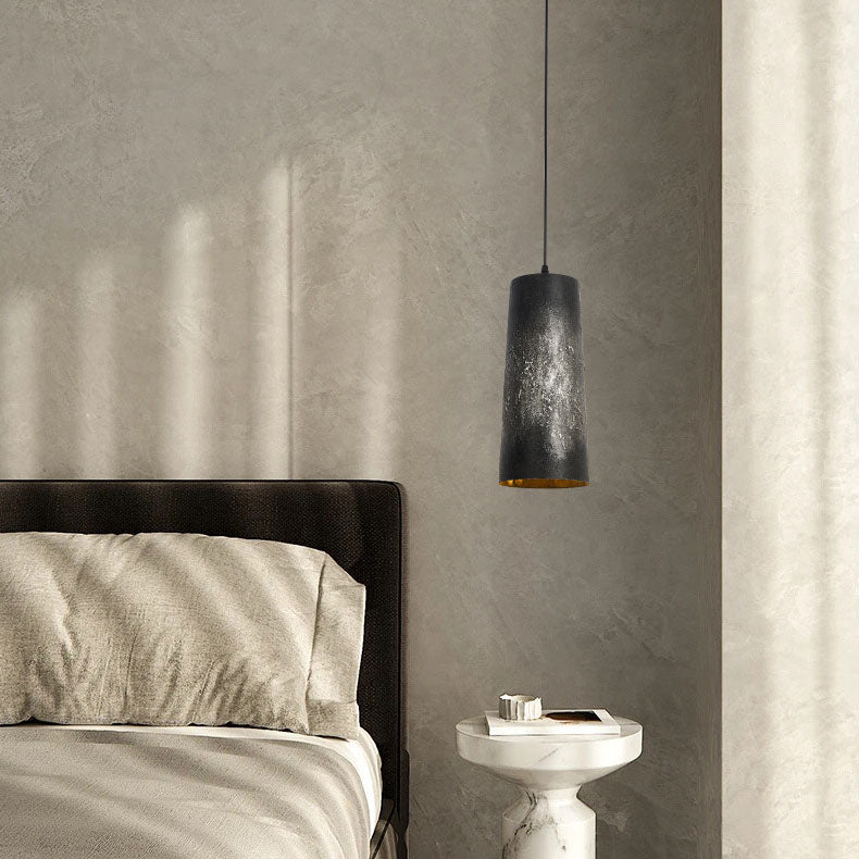 Suspension Luminaire Industriel Japonais Simple en Acier à 1 Lumière 