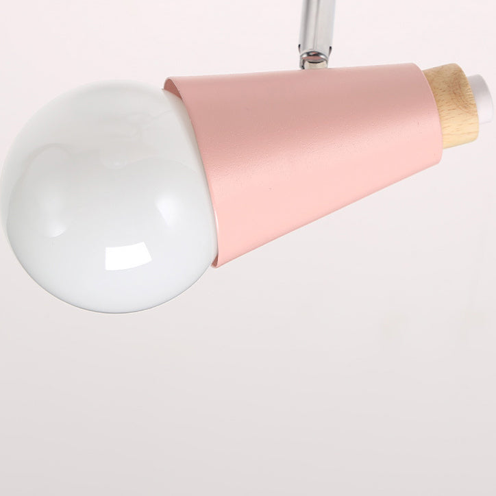 Moderne Einfachheit Holz Eisen Horn Kegel 1/2/3 Licht Wand Leuchte Lampe Für Nacht 