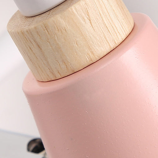 Lampe murale moderne en bois, fer et corne, cône 1/2/3 lumières pour chevet 
