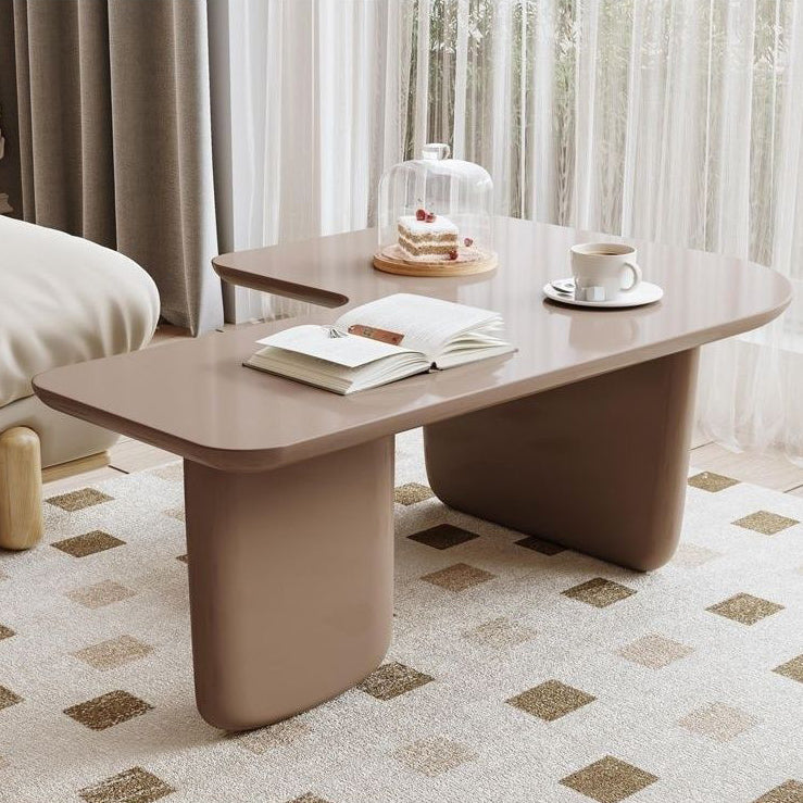 Mesa de Centro Cuadrada Rectangular Minimalista Moderna de Tablero de Fibra de Densidad Media Combinable para Sala de Estar 