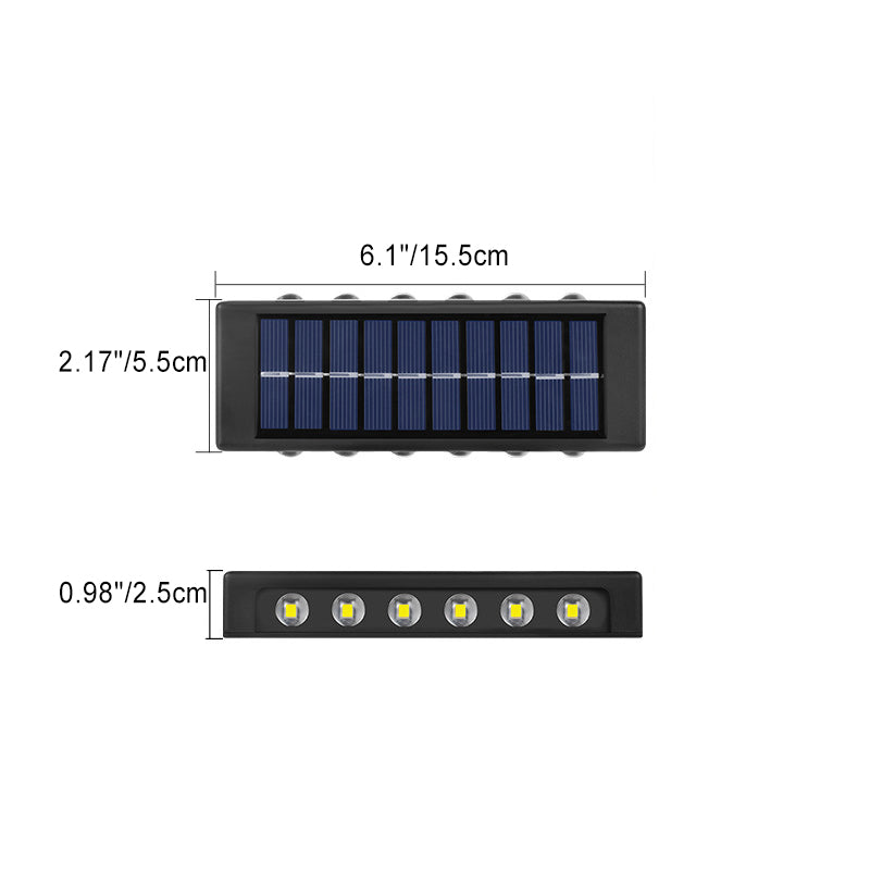 Lampe murale LED en ABS PVC rectangulaire étanche à l&