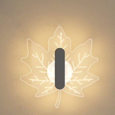 Modern Acrylic Maple Leaf Shape LED Creative Wall Sconce Lamp