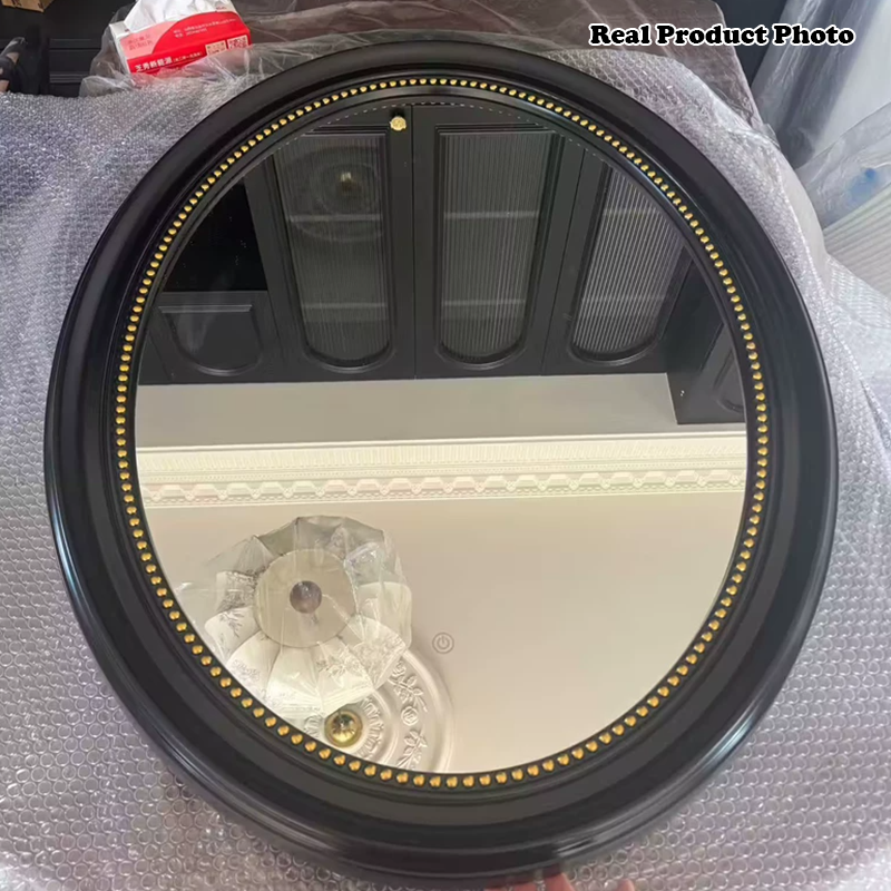 Traditional French Oval Glass Plastic Wall Mirror For Bathroom
