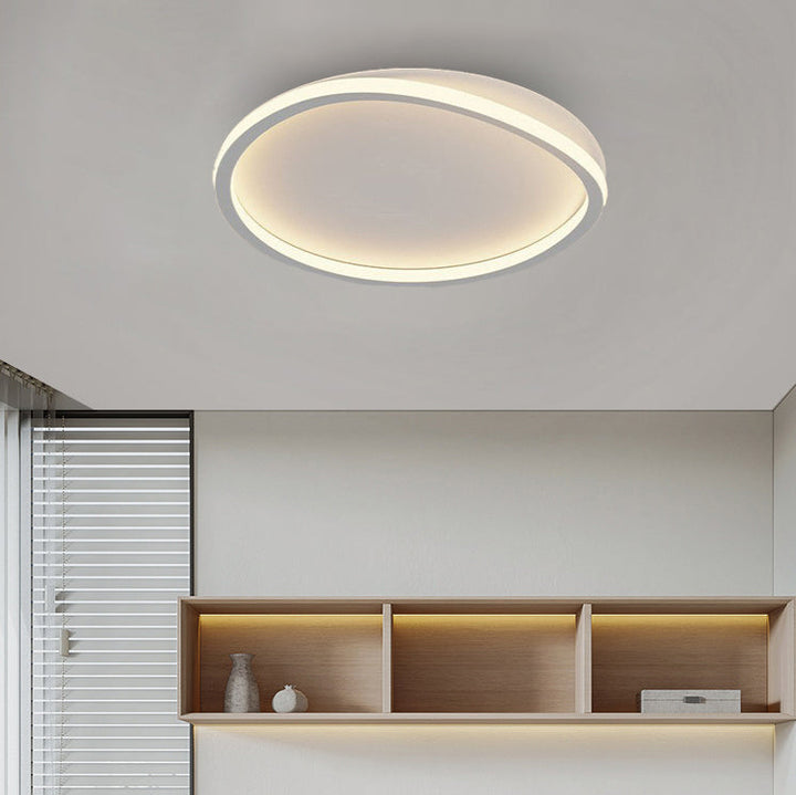 Moderne minimalistische unregelmäßige überlappende Kreise Acryl Eisen LED Unterputz Deckenleuchte für Schlafzimmer 