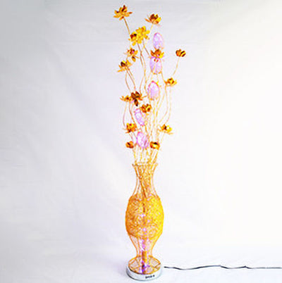 European Style Vase Flower Design Aluminum LED Standing Floor Lamp
