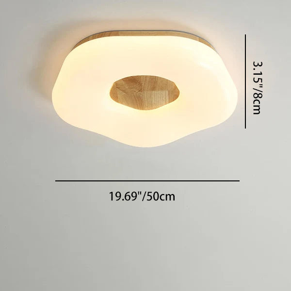 Nordic Minimalist Flower Massivholz-Acryl-LED-Einbauleuchte