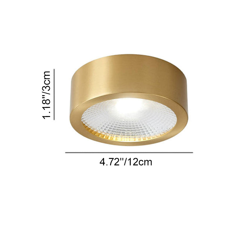 Moderne luxuriöse runde Kupfer-Ultraflach-LED-Deckenleuchte für den Flur 