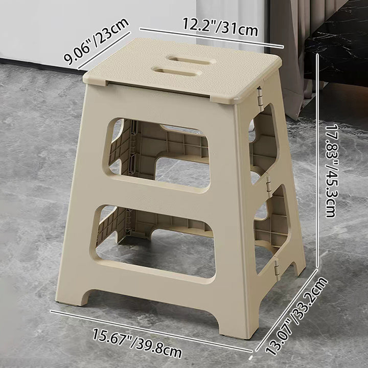Modern Minimalist PP Trapezoid Square Foldable Stool Chair With Portable For Bathroom Kitchen Outdoor Living Room