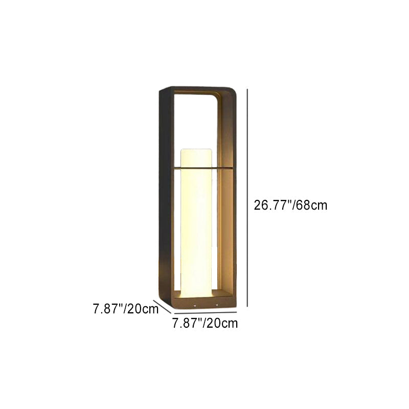 Éclairage paysager LED cubique en acrylique en acier inoxydable solaire étanche minimaliste moderne pour jardin 