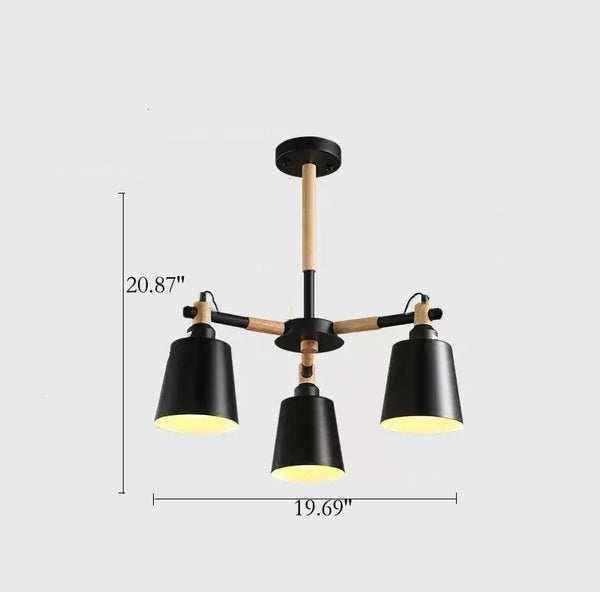 Nordische moderne Mode kreative Massivholz Macaron 3/6/8 Lichter Kronleuchter 