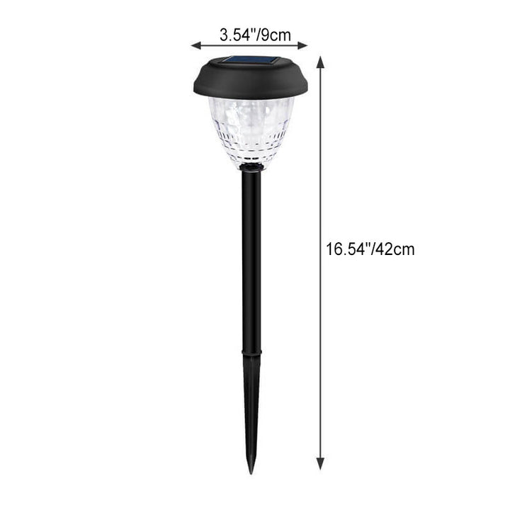 Luz LED para Paisaje Exterior con Inserto de Suelo de Plástico en Forma de Cono Impermeable Solar 