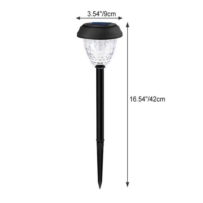 Solar Waterproof Cone Plastic Ground Insert LED Outdoor Landscape Light