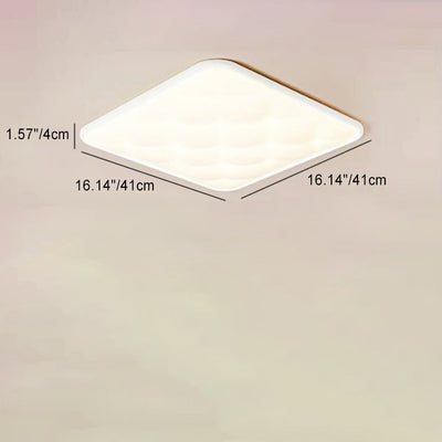 Luz de techo empotrada LED cuadrada minimalista moderna de hierro con celosía de PVC para dormitorio 