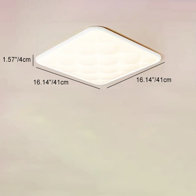 Luz de techo empotrada LED cuadrada minimalista moderna de hierro con celosía de PVC para dormitorio 