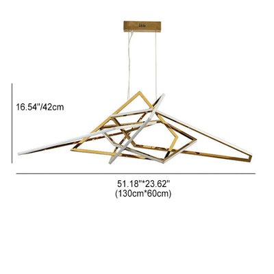 Contemporary Scandinavian Stainless Steel PVC Irregular LED Chandelier For Living Room