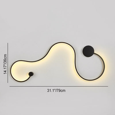مصباح حائط LED بخطوط سيليكون ألومنيوم نورديك معاصر لغرفة المعيشة 