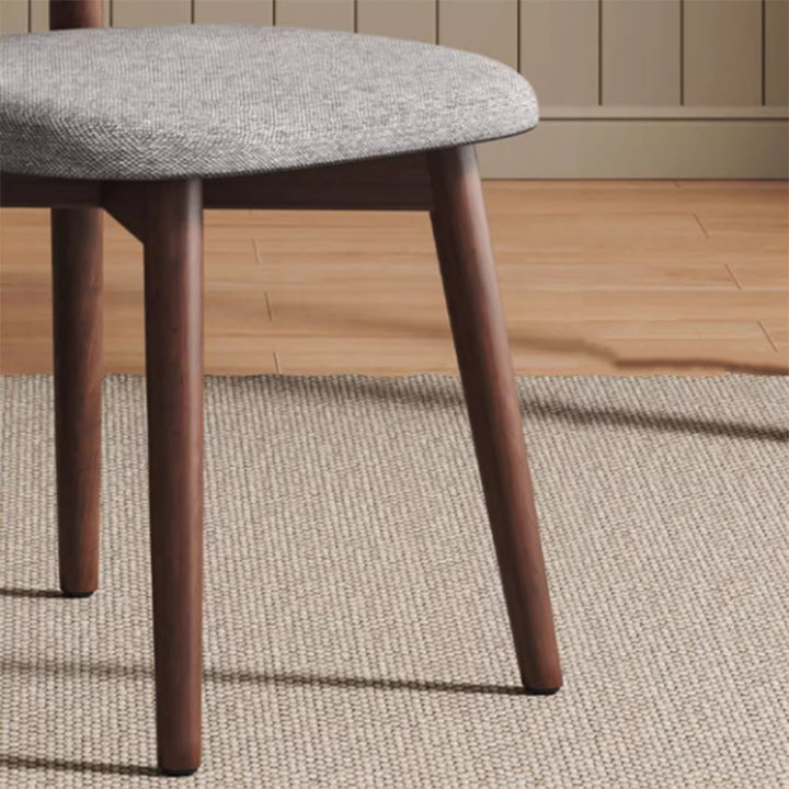 Traditional Vintage Square Rubberwood PU Leather Foam Sponge Armless Dining Chair For Dining Room