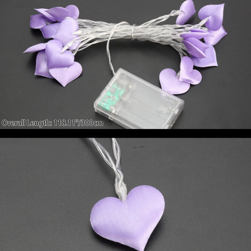 Contemporary Creative Plastic PC Fabric Festive Decoration Heart-shaped LED 10/20-Light String Light For Bedroom