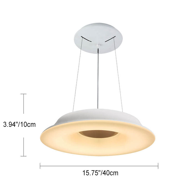 Modern Simple Round Hat Design Hardware LED Ceiling Chandelier