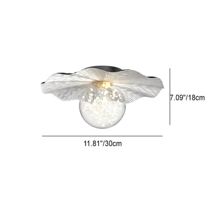 Modern Minimalist Full Of Stars Round Iron Glass LED Semi-Flush Mount Ceiling Light