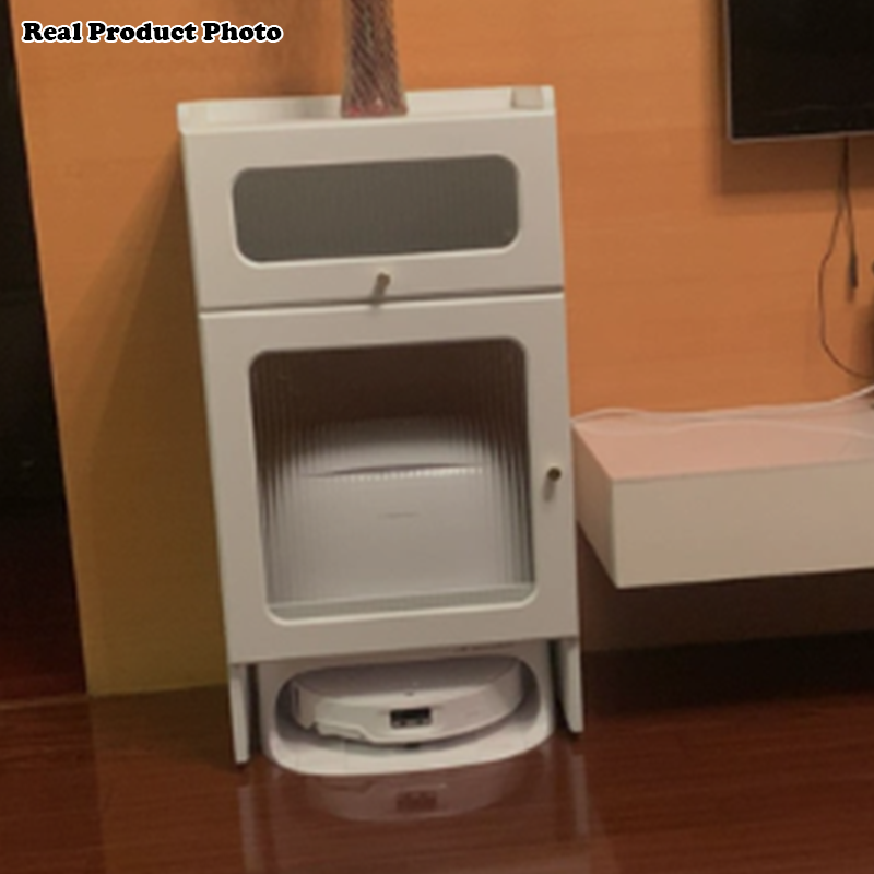 Mesa auxiliar nórdica contemporánea con franjas de vidrio, tablero y aglomerado, armario 1/2 con ruedas silenciosas para sala de estar 