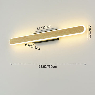 Skandinavische moderne minimalistische Holz-LED-Waschtischleuchte Wandleuchte 