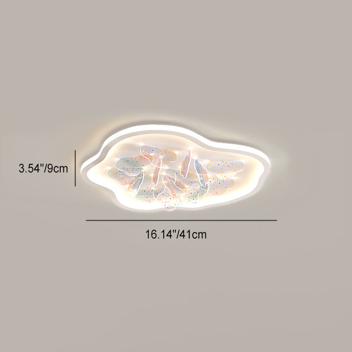 Zeitgenössische kreative Eisen Acryl Runde Wolke Stern Stück LED Unterputz Deckenleuchte für Wohnzimmer 