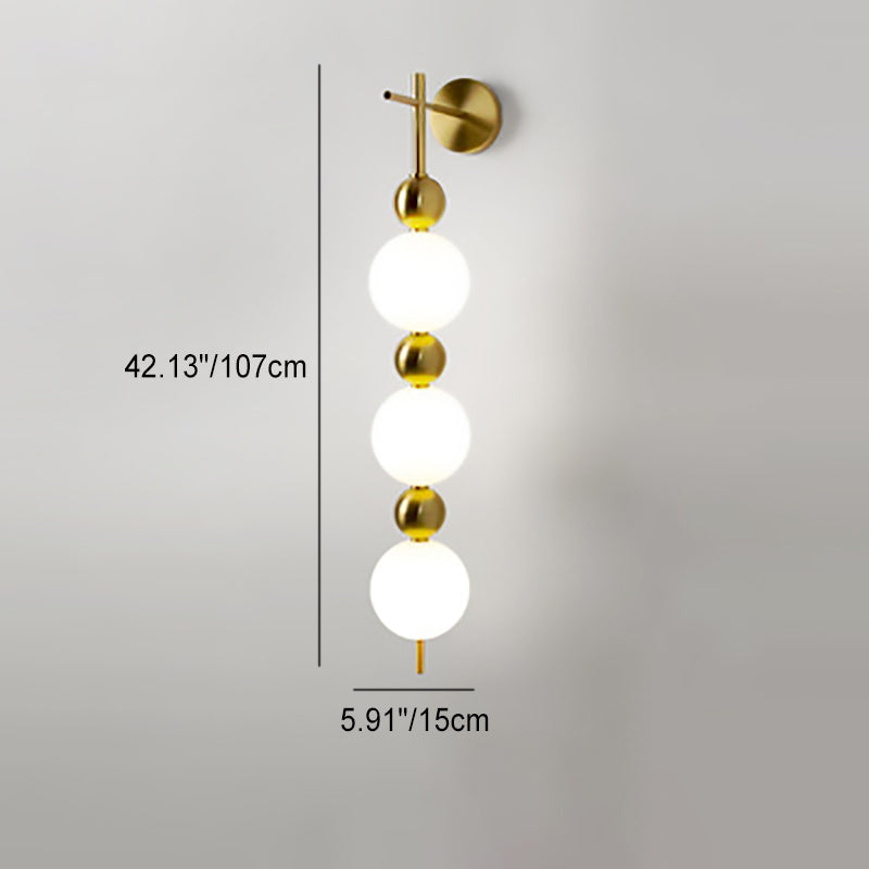 Moderne minimalistische runde Ball String Aluminium Kunststoff LED Wandleuchte Lampe für Schlafzimmer 
