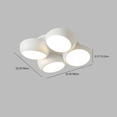 Luz de techo LED empotrada redonda de combinación minimalista moderna de hierro y plástico para sala de estar 