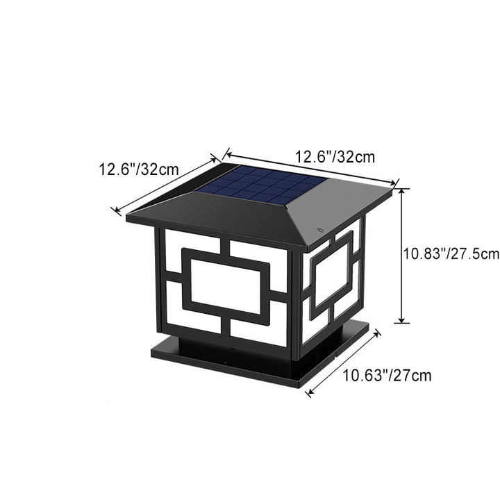 Lanterne carrée en acrylique ABS étanche solaire traditionnelle chinoise, éclairage paysager LED pour extérieur, lumière pour patio extérieur 