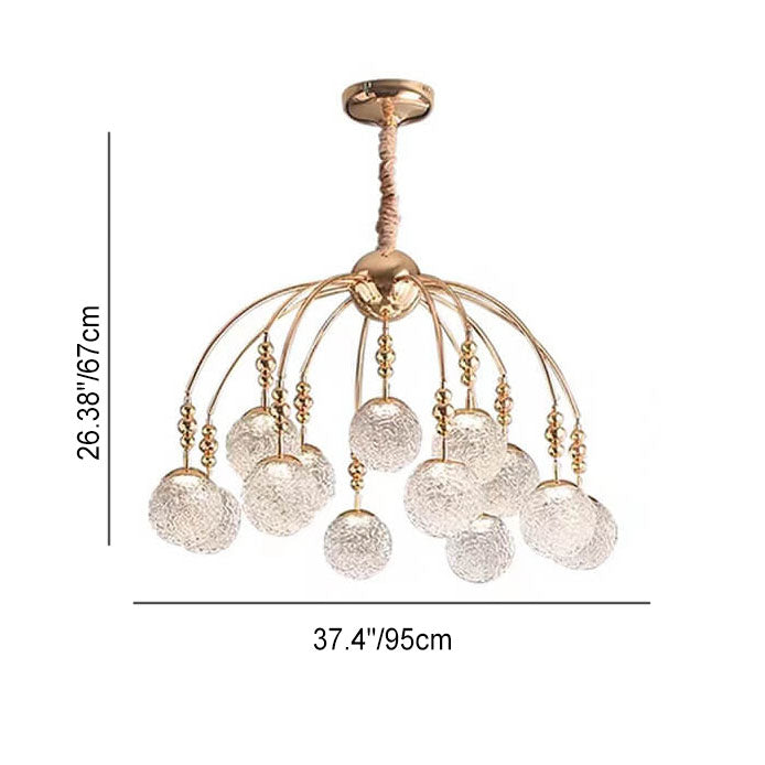Modern Simplicity Glass Ball 4/7/13-Light Chandelier For Dining Room