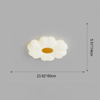 Nordic Minimalist Flower Shape PE Iron LED Flush Mount Ceiling Light