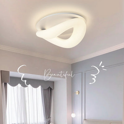 Luz de techo empotrada LED con hardware de anillo de onda PE minimalista moderno para dormitorio 