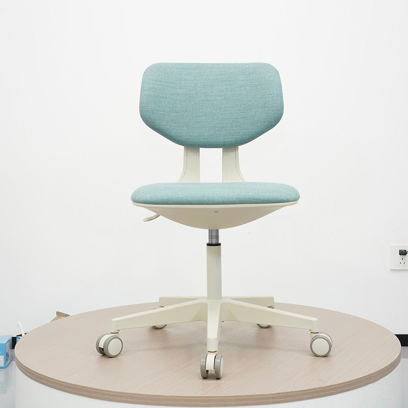 Modern Minimalist PP &amp; Nylon &amp; Linen Metal Swivel Desk Chair With Adjustable Height &amp; Backrest For Home Office &amp; Bedroom
