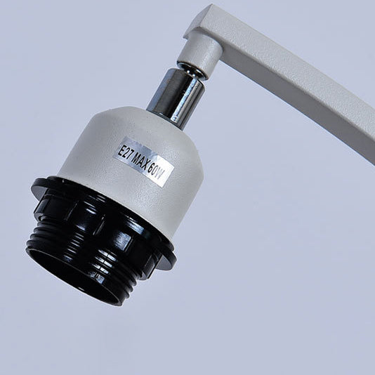 Lámpara de pie moderna de lujo ligero de hierro forjado con cilindro curvado de 1 luz 
