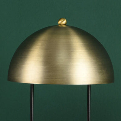 Industrial Brass Color Dome Metal 1-Light Melting Wax Table Lamp