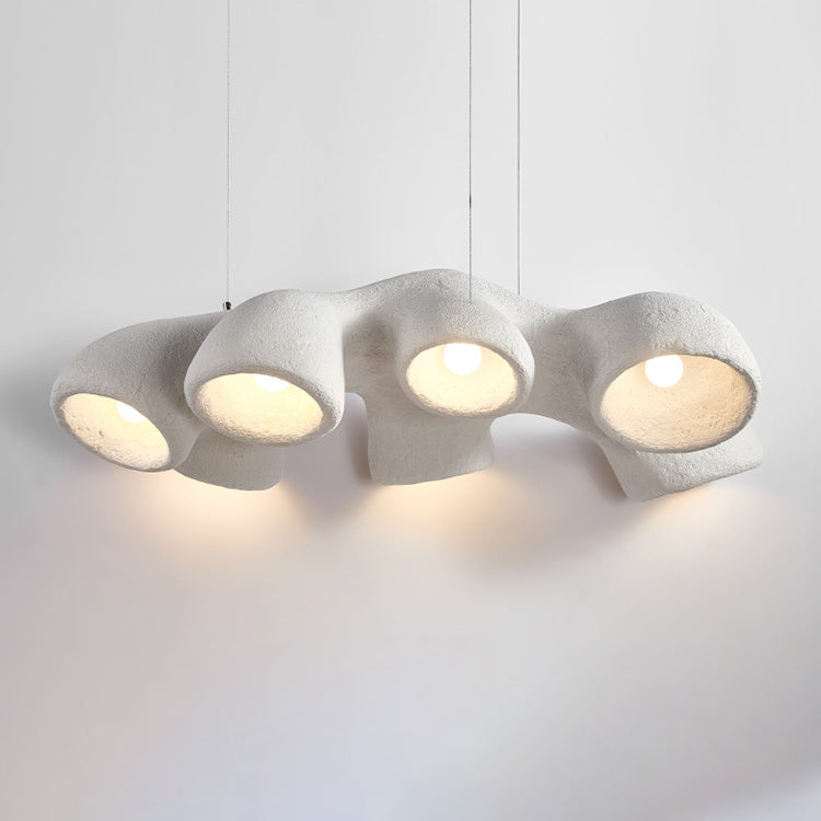 Lustre contemporain scandinave en polystyrène haute densité 3/7 lumières pour salon 