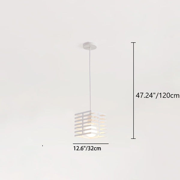 Suspension lumineuse contemporaine créative carrée en verre marbré en fer à 1 lumière pour chambre 